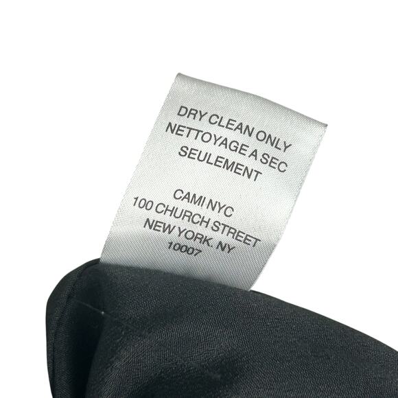 CAMI NYC The Soho Black Silk Lace Trim Open Back Sleeveless Slip Dress S - Picture 8 of 8